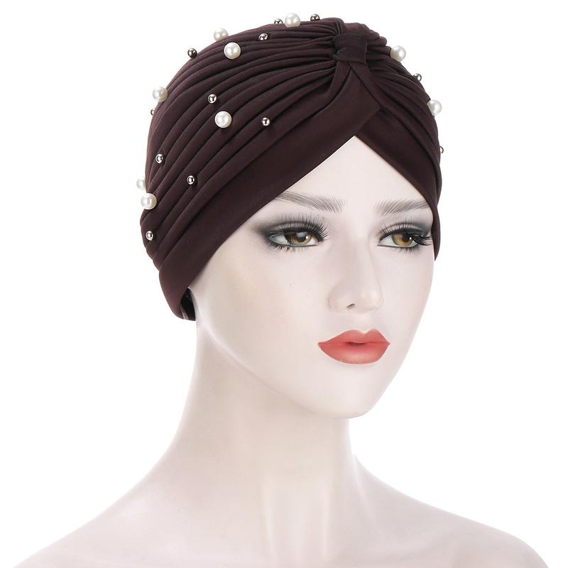 Product Introduction of European and American Fashion Pleated Ladies Sleeve Cap Indian Cap Size Beads Muslim Tam-O'-Shanter 11