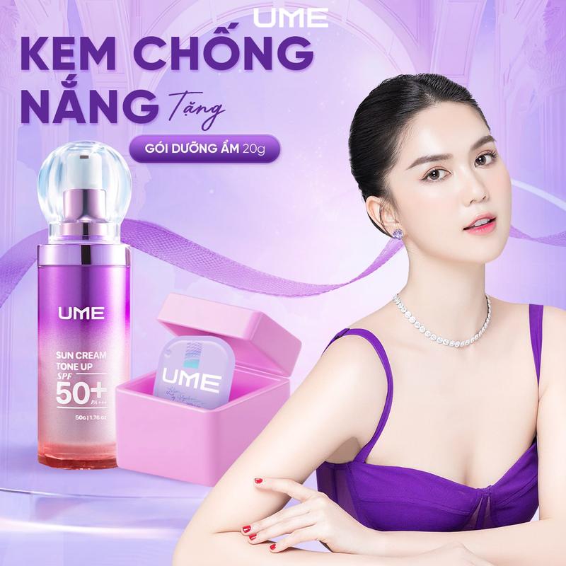 Kem Chống Nắng Nâng Tông UME Ngọc Trinh Chính Hãng - Hỗ trợ Kiềm Dầu Kháng Nước SPF50+ PA++++