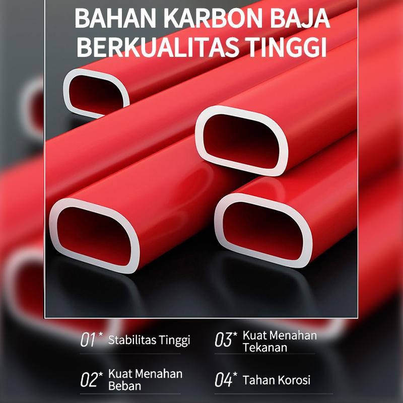 MUSIKO Tangga Lipat Multifungsi dengan 3 - 8 Langkah: 250kg Keamanan, Anti-Slip, Garansi 1 Tahun, COD, Ideal untuk Ibu Rumah Tangga & Tukang Bangunan!