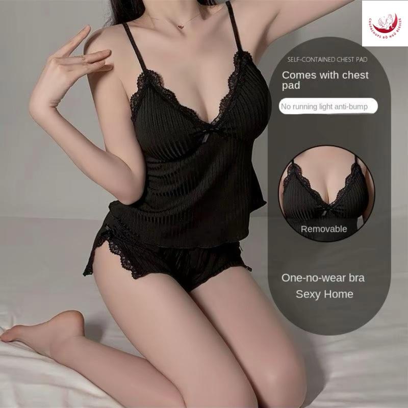 BIGSIZE HÀNG MỚI VỀ BỘ NGỦ 2 DÂY GỢI CẢM+ QUẦN XẺ VIỀN 50-90kg đồ thun nữ áo