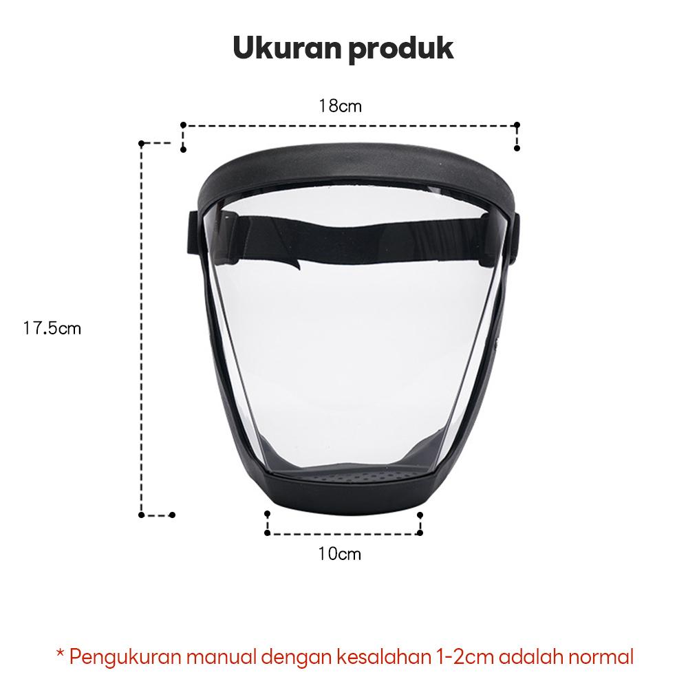 Pelindung Wajah Pelindung Wajah Penuh Masker Keselamatan Transparan Dengan Filter Tahan Percikan Minyak Penutup Kepala Anti-kabut Kacamata Pelindung Kerja Pelindung Wajah Pelindung Wajah Akrilik Topeng untuk bersepeda di luar ruangan Outdoor