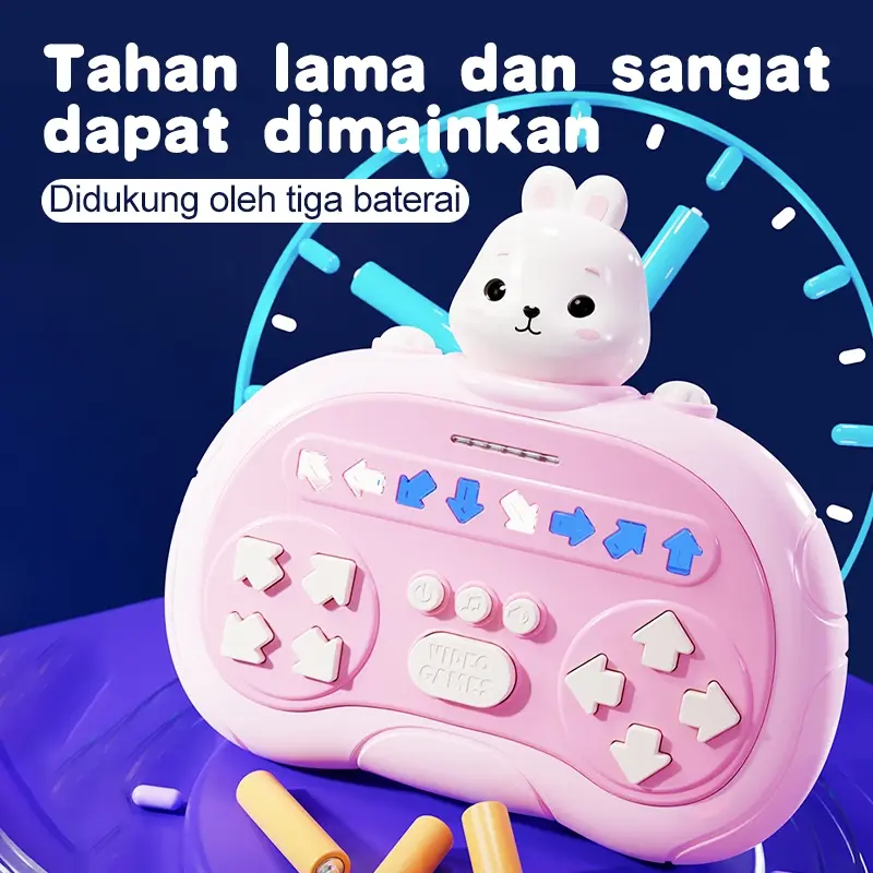 Pop It Push Bubble Game Mainan Anak-anak Mesin Permainan Genggam Tari Jari Elektronik Mainan Fidget Latihan Sensorik Tangan-Mata Hadiah 2