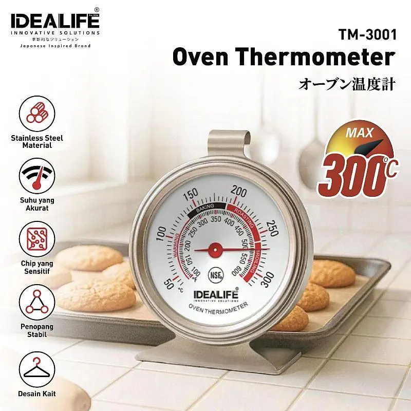 IDEALIFE Thermometer Oven TM-3001 Pengecek Suhu Oven TM3001 TM 3001