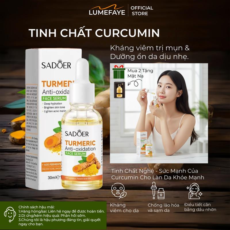  SADOER Serum Nghệ Tươi Turmeric Anti-oxidation Face Serum 30ml - Cấp Ẩm Sâu Làm Sáng Da Kháng Oxy Hóa Sửa Thâm Sạm A1-29 
