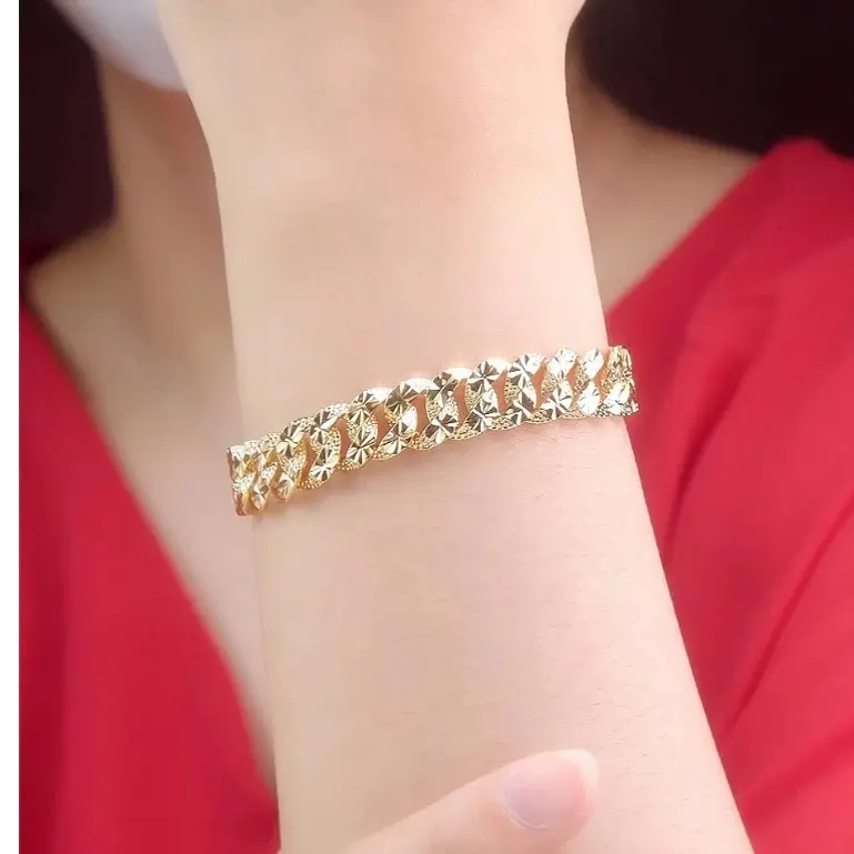 Gelang Wanita Sisik Naga Slim GT74LN-107UD Stainless Steel - Warna Gold - Elegan 2