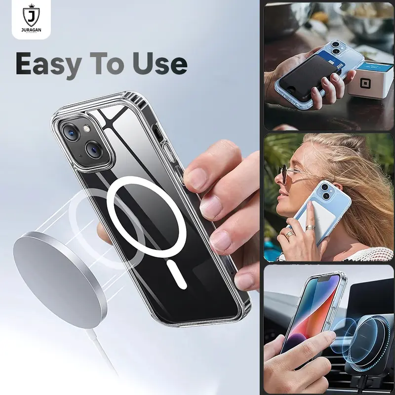 Casing Magnetic Case Untuk Iphone 16 Pro Max 16 Plus 15 14 11 13 12 11 Promax 14 Plus Bumper Casing Cover Crystal Protection Hybrid Silicone Aksesoris 5