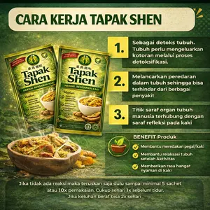TAPAK SHEN Serbuk rendaman kaki | herbal rendaman kaki | bubuk rendaman kaki Tapak Sinseh