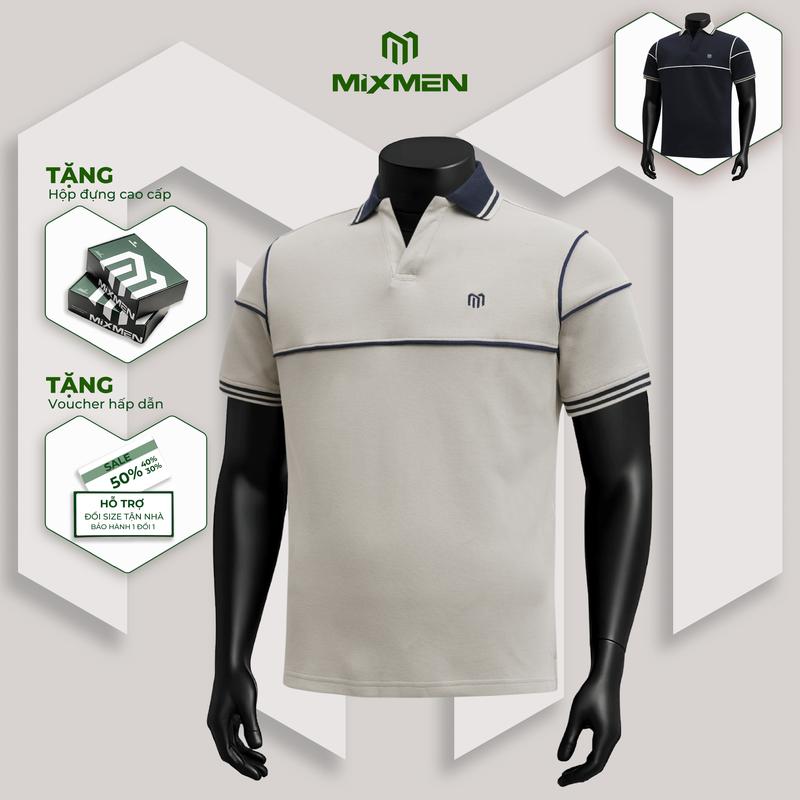 Áo Polo Nam Mixmen HT M-607 vải cá sấu cotton interlock xuất xịn chuẩn form thanh lịch Big Size