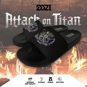 ATTACK ON TITAN Sandal selop anak dan dewasa / sendal slop keren anime virall pria dan wanita slip on