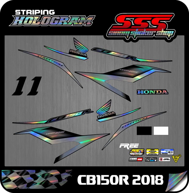Stiker Striping Ori Hologram Honda CB150R 2018 List Motor CB150R V3 0