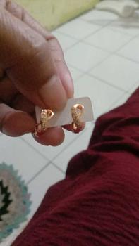 Product Review of Anting Clip Titanium Motif Angka Delapan Terbaru Earrings Anti Luntur from s**i 0