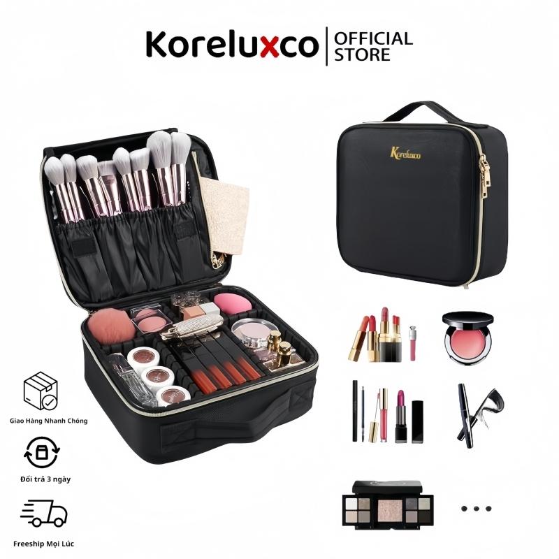 【Mua 1 tặng 2 Cốp Đựng Mỹ Phẩm Điểm Vải Dạng Vali Xách Tay Chuyên Cốp đựng đồ trang điểm chống nước chống sốc Bag(tặng: gấu bơ mini Gương、Thẻ bảo hành)