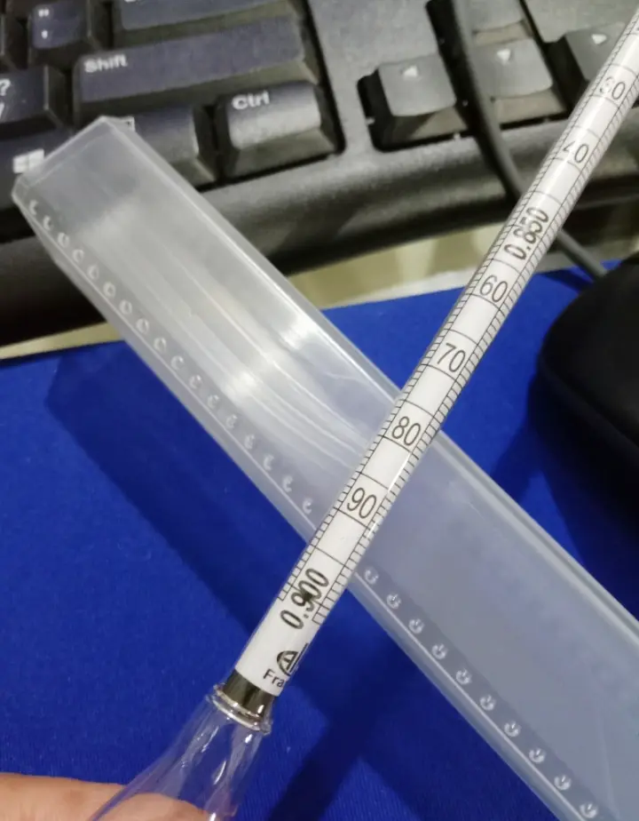 Alla France Hydrometer Solar Biosolar / Minyak Sereh Range 0.800 - 0.900 Test Density BBM SPBU