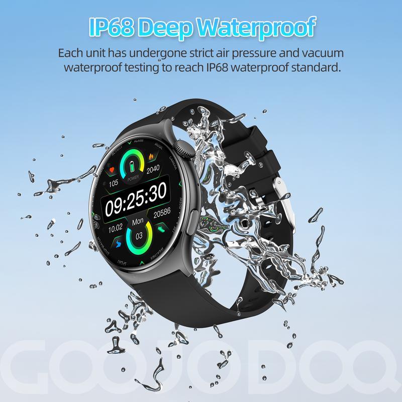 Jam Tangan Pintar AMOLED GPS IP68 Kompas Altimeter Lari Pace Tahan Air 1.43-Inci Untuk Pria dan Wanita dengan Layar STRAVA Gratis 6
