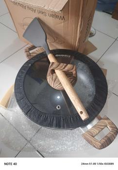 Product Review of [SPECIAL SALE] freemir Wajan Panci Kuping 24 Cm Anti Lengket Tutup Kaca Woody Marble Kitchenware [Ver3] from m**3 0