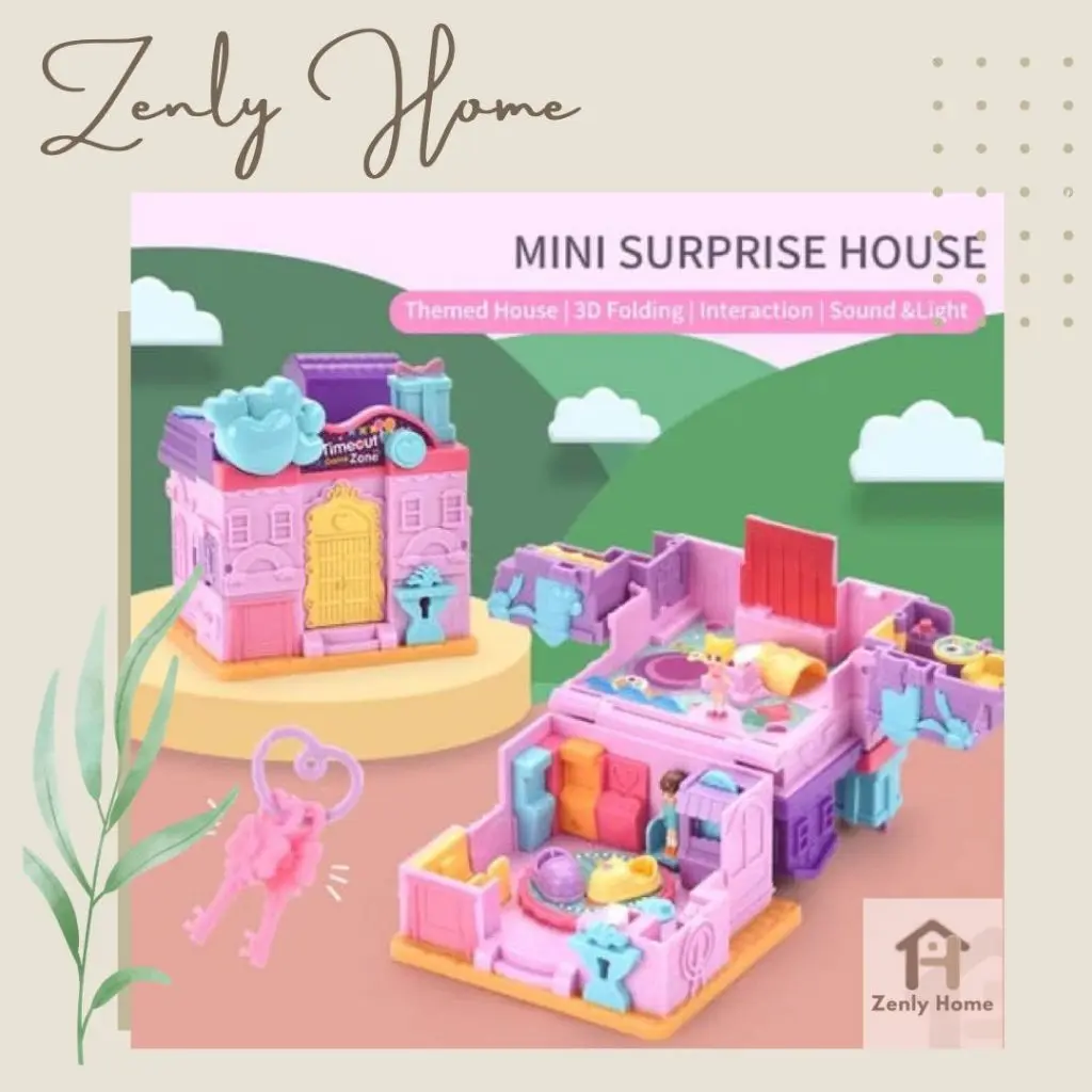 Zen044- Mainan magic doll house mainan anak anak Sweet Candy Room Surprise House Kado Rumah Anak mainan anak rumah rumahan
