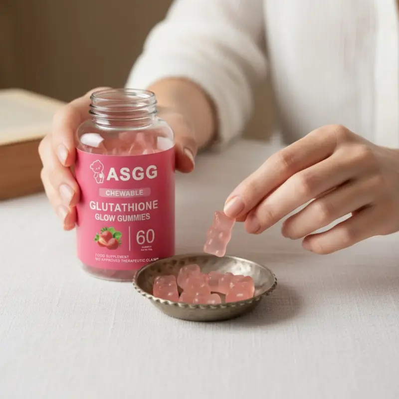 asgg glutathione ASGG Glutathione Skin Glow Gummies 150g 60pcs | FDA Certified Strawberry Flavor Beauty Supplement, Supports Bright, Smooth and Healthy Skin for Everyday Glow