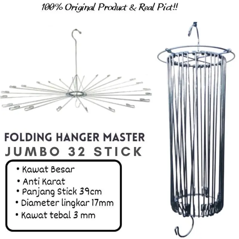 Folding Baju Bayi isi 32 stick / Hanger Baju Bayi