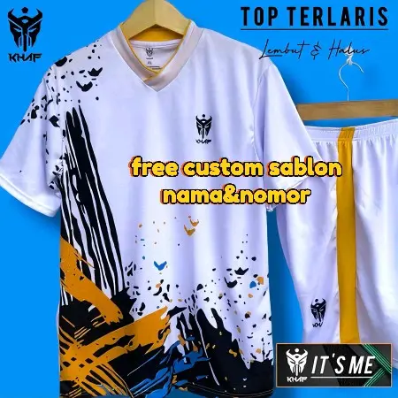 Jersey Volly Futsal Bola Custom Sablon Nama Nomor - Lokal High Quality Dryfit jersey wanita korean style baju voli kostum Sport 4