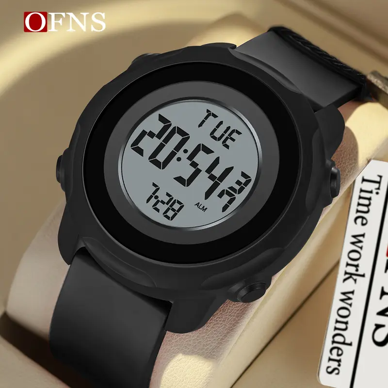 Đồng Hồ Nam, Thương Hiệu Hàng Đầu Của OFNS, Thương Hiệu Sang Trọng Mới, Phong Cách 6122, Đồng Hồ Đếm Bước Thể Thao, Đo Lượng Calo, Chống Nước 50M, Đồng Hồ Đeo Tay Kỹ Thuật Số LED, Thích Hợp Cho Nam, 2024 0