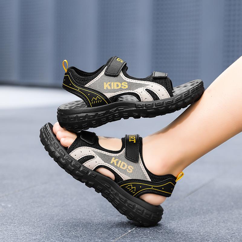 【Luckyy Kid】Petualangan Luar Ruangan Asli Sandal gunung olahraga Sandal Musim Hujan Sandal kualitas terbaik Sandal Anak Laki-laki Anti Selip Bahan Anti Selip 2