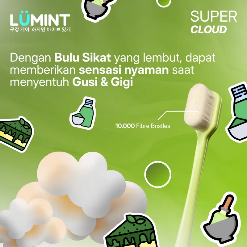 PROMO BUNDLE Lumint Toothbrush Sikat Gigi Selembut Awan untuk Gusi Sensitif + Lumint Tongue Cleaner Pembersih Lidah atasi Bau Mulut 3