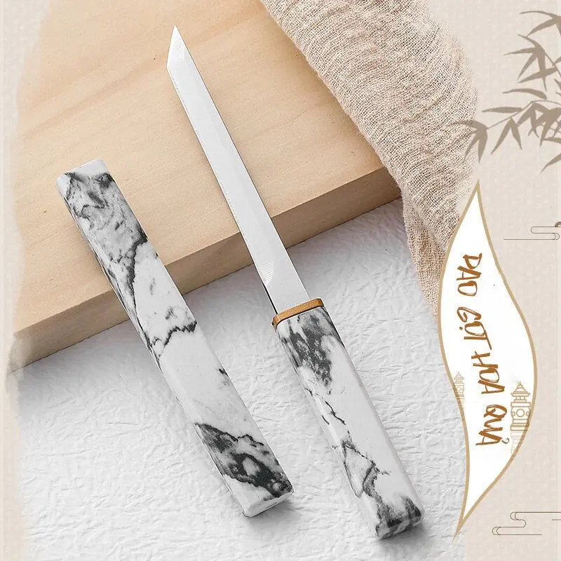 Dao Làm Bếp Nhật Bản Gọt Hoa Quả, Thái Sashimi luoi nhỏ Thép Không Gỉ dài 20cm 1