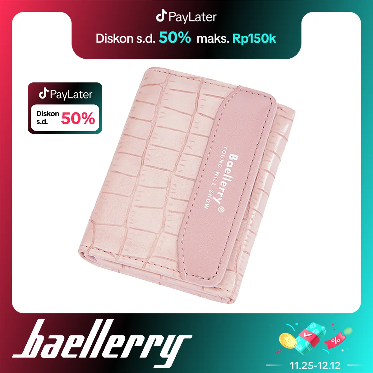 Dompet Pendek Wanita Kulit BAELLERRY N8322