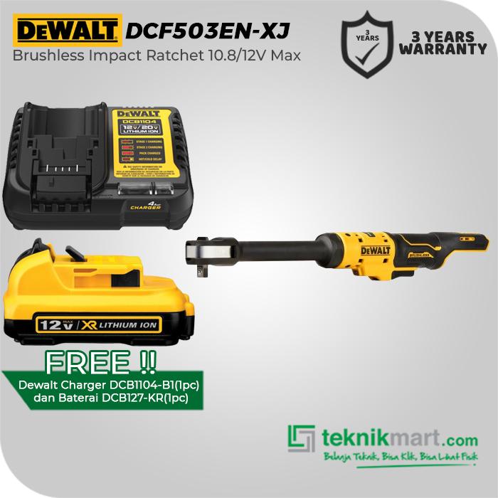 Gambar Dewalt Brushless Impact Ratchet 10.8/12V Max SQ 3/8" DCF503EN-XJ (Unit Only) - DCF503EN-XJ Only dari Teknikmart Kota Administrasi Jakarta Barat 5 Tokopedia