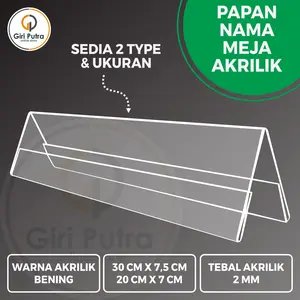 AKRILIK / PAPAN NAMA MEJA AKRILIK / NAME TAG HOLDER TABLE ACRYLIC