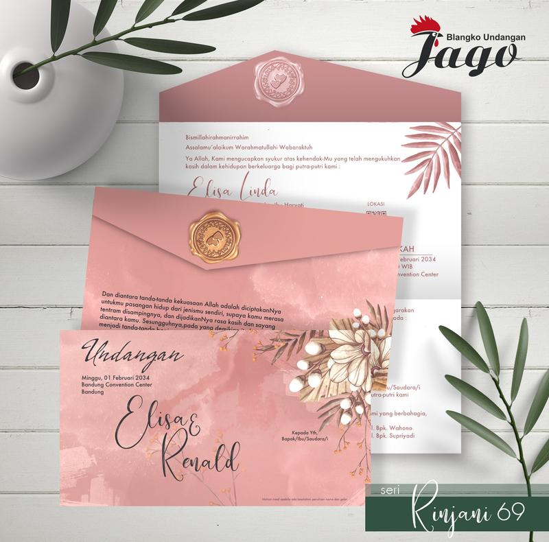 Blangko Undangan Jago 69 isi 100 pcs Tanpa Teks 4