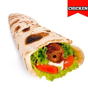 Kebab Algerian Noble Jumbo Chicken (Asli Dari Algeria) Food Makanan Daging Ayam Roti Pedas Saus Tortilla
