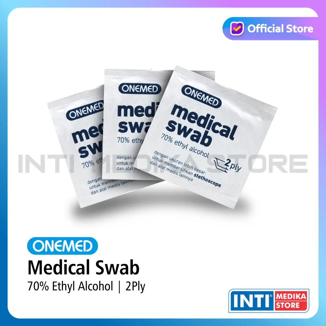 ONEMED - MEDICAL SWAB Alcohol Pad Isi 100pcs | Tissue Alkohol 70%