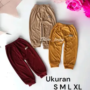 3 pcs celana panjang bayi polos warna Ukuran S M L XL warna maron,coksu,kubus