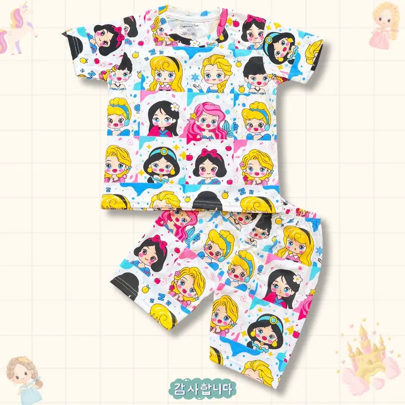 SETELAN FULLPRINT ANAK CEWEK CHIBI BAJU ANAK CEWEK SETELAN ANAK PEREMPUAN 4