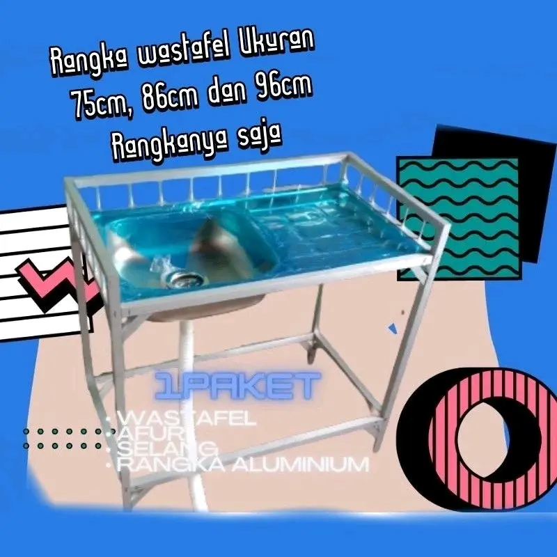 rangka wastafel 50cm 75cm 86cm 96cm siap di rakit (HARAP BACA DESKRIPSI) 1