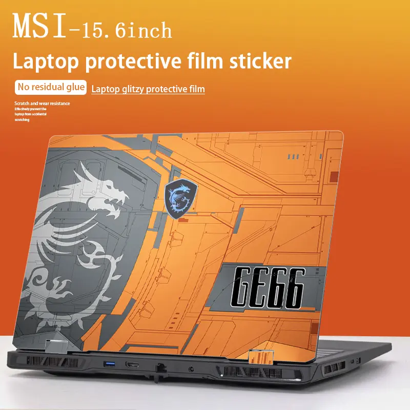 For MSI Laptop protective film sticker, 15.6-inch laptop cool protective film sticker, GF63/GF75 computer scratch-resistant waterproof protective film sticker, colorful design laptop protective film sticker