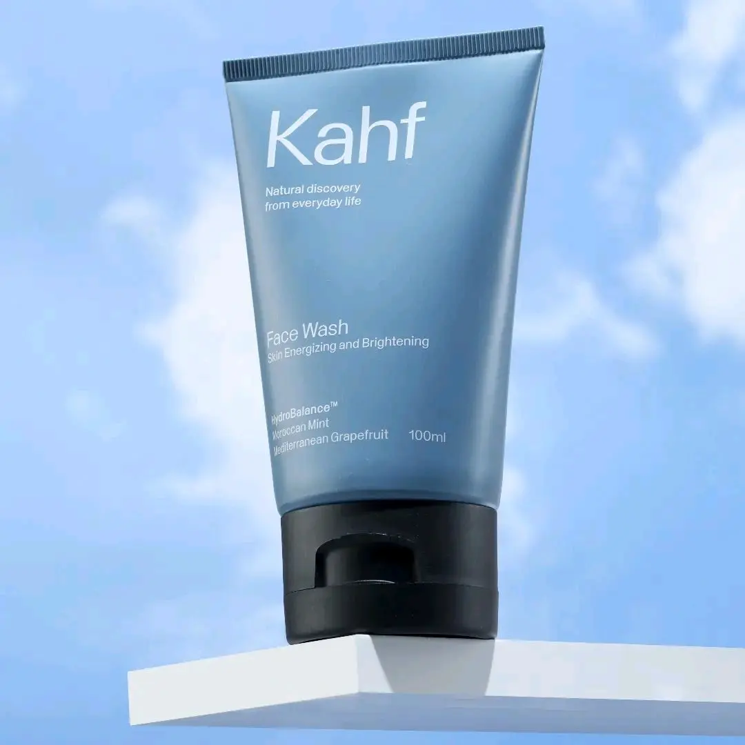 Kahf Biru Energizing & Brightening Original 100ml. Face Wash Pencerah Wajah Membersihkan dan Menyegarkan Muka. Facial Pria Mencerahkan wajah