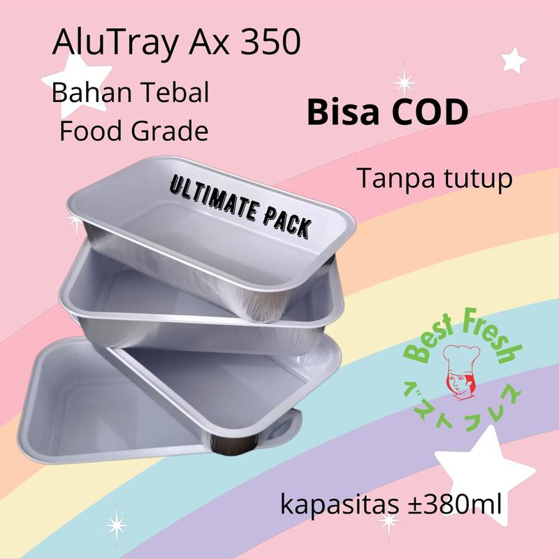Aluminium Tray AX 350 (10PCS) Wadah kotak Aluminium Foil Mentai 4