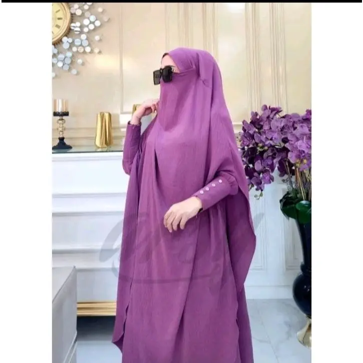 Gamis Viral l Arsyyla Dress l Gamis murah l Cadar l Satu Set Khimar l Kondangan l Syari l Gamis Umroh Dewasa Remaja Lebaran Pesta Wanita Muslim Maxi Ceruty Mewah Mutiara 2