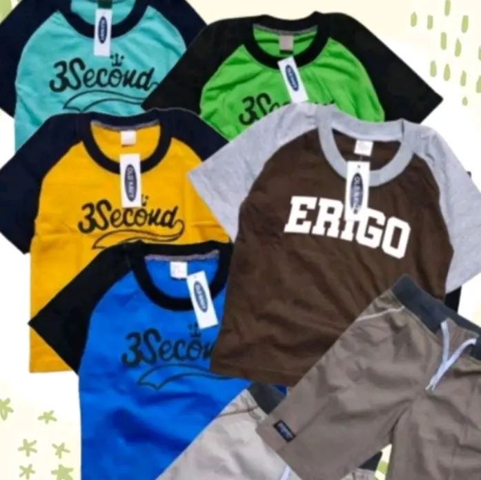 Setelan Anak Laki laki 100 Rb dapat 5 setelan  Celana Motif dan kaos Fashion 6