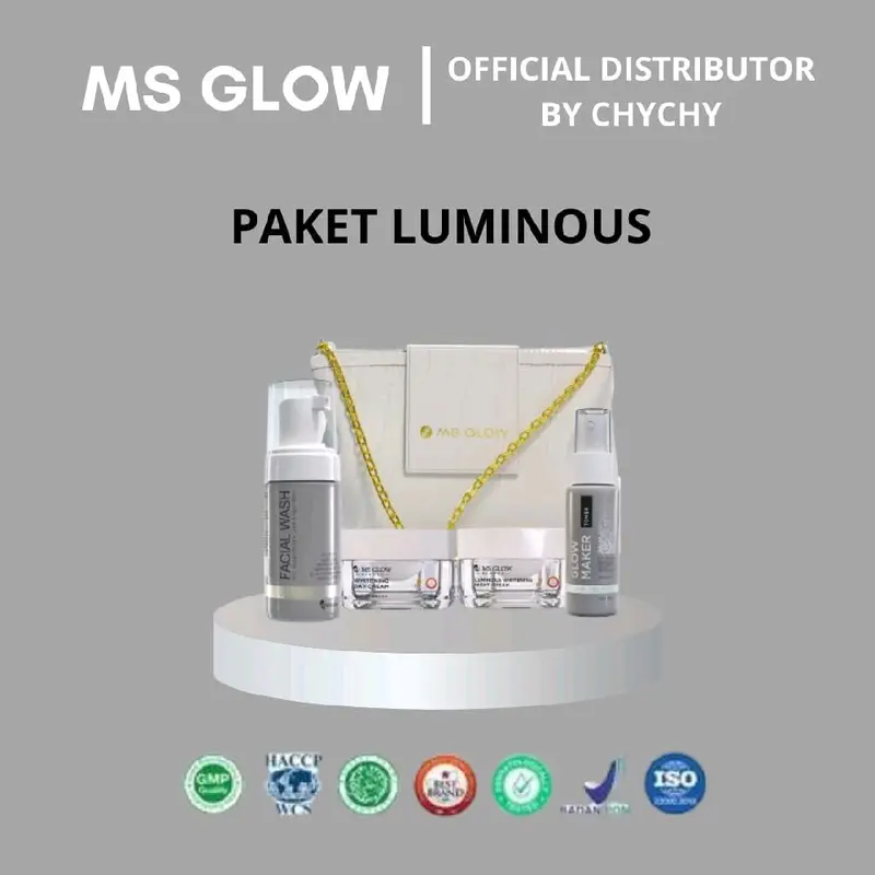 MS GLOW - PAKET WAJAH FREE GIFT ( Whitening , Acne , WhiteCellDNA, Ultimate , Luminous) 5