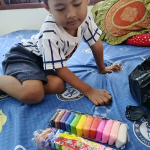 Mainan Anak Clay isi 12 Warna Mainan Edukasi Malam Lilin Slime Murah Squishy Toys
