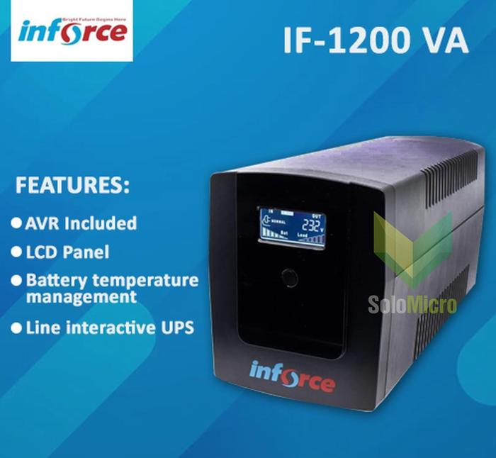 Jual INFORCE UPS IF-1200 NA Line Interactive 600VA 260W dengan AVR ...