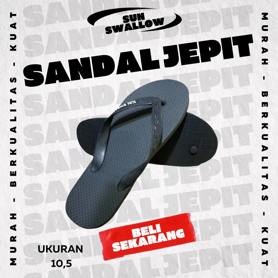 GROSIR 1/2 LUSIN!!! Sandal Karet Sun Swallow FULL BLACK SERI,KHUSUS,JUMBO Jepit Sandal Pria putih red klasik mix red Sendal Sendal Sendal Sendal