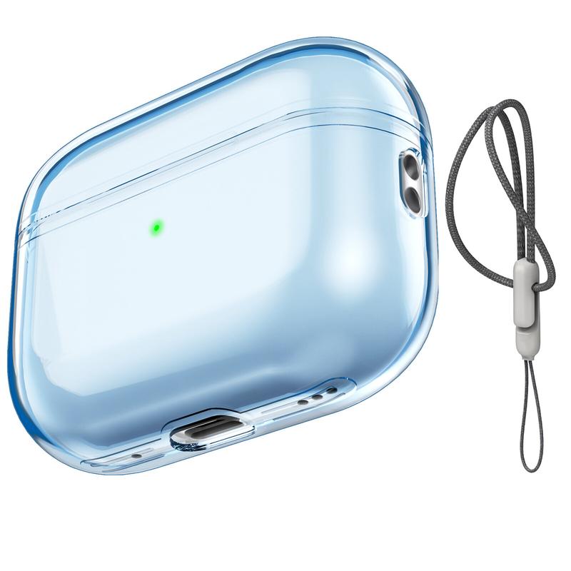 2023 2022 Airpods Pro 2 High Quality Transparent Drop-proof TPU Soft Case with incase Lanyard for New AirPods Pro2 USB-C 2