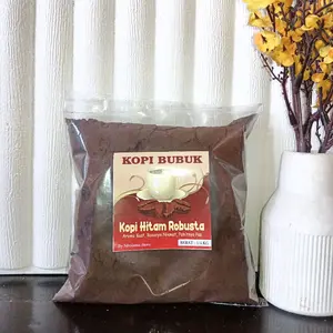 1/4 KG KOPI BUBUK HITAM ROBUSTA TRADISIONAL, Aroma Kopinya kuat, Rasanya Nikmat, Pahitnya Pas