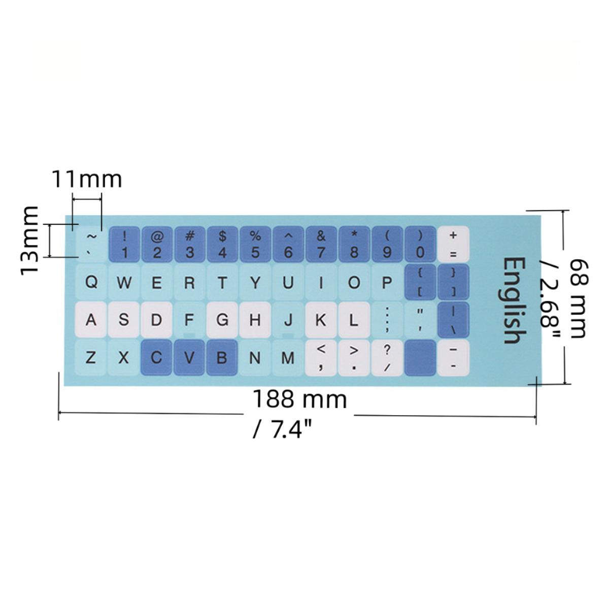 Keyboard Protector Pelindung Keyboard Laptop Stiker Keyboard Universal 18×6.5cm Warna Menarik & Tidak Luntur Pink Coklat Biru Anti Aus & Tahan Lama
