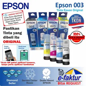 Tinta Botol Epson 003 T003 T-003 L1110 L1210 L1250 L3110 L3210 L3150 L3250 L5190 L5290 L11050  ORIGINAL