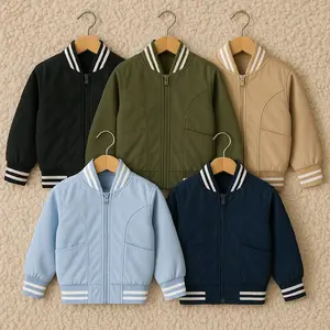 Jaket Bomber  Anak Terbaru dengan Saku Gamlok Laki-Laki dan Perempuan Elegan Fashionable Size S-12 Tahun Bahan Premium Nyaman untuk Acara Santai